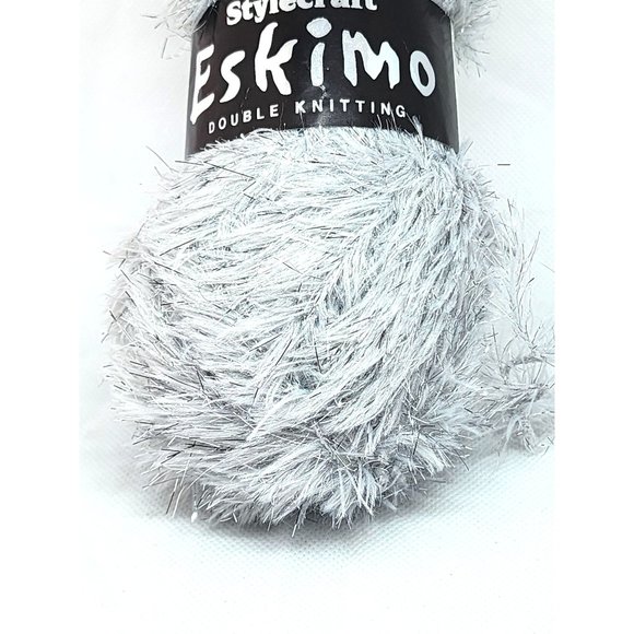 Stylecraft Eskimo Double Knitting 50g Platinum Dye 5502 Metalized Polyester Yarn - Picture 15 of 15